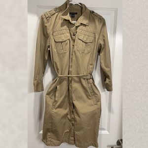 Tommy Hilfiger Tan Trench Mini Dress